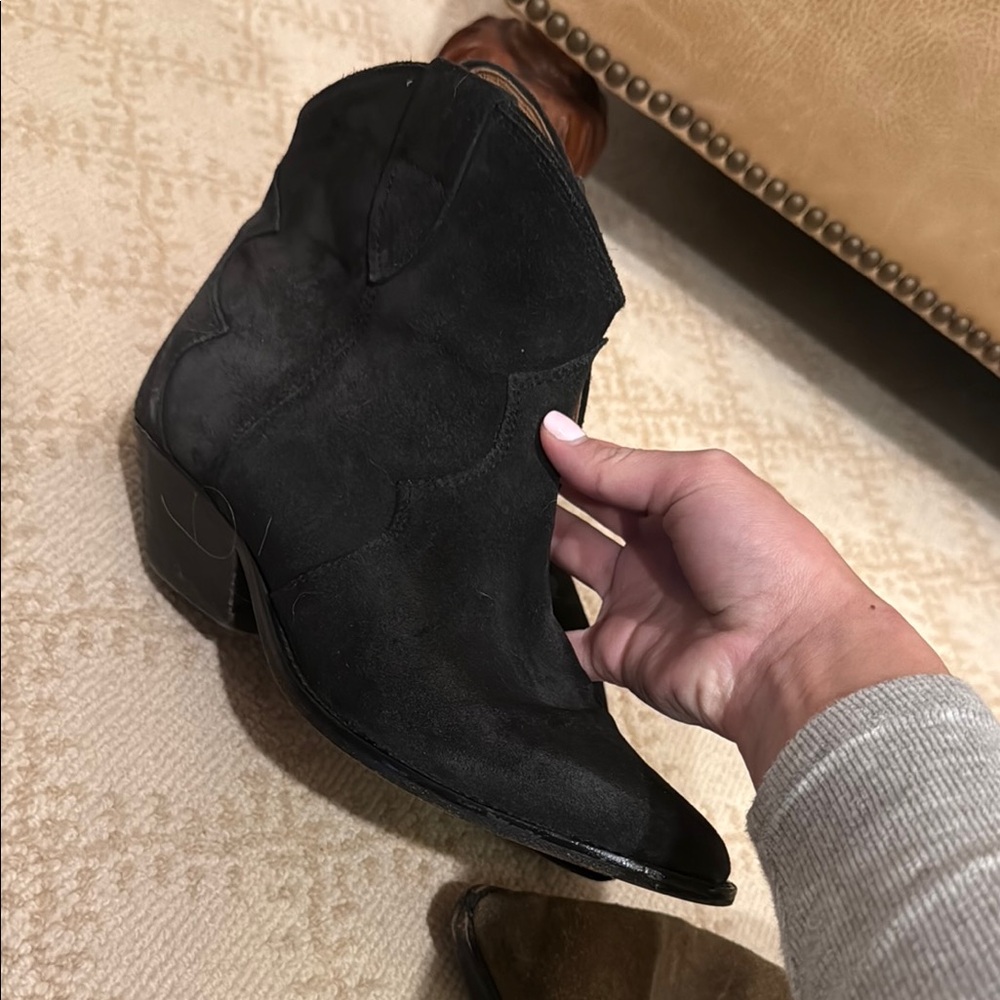 Isabel Marant Black Heeled Boots Suede - Picture 3 of 3